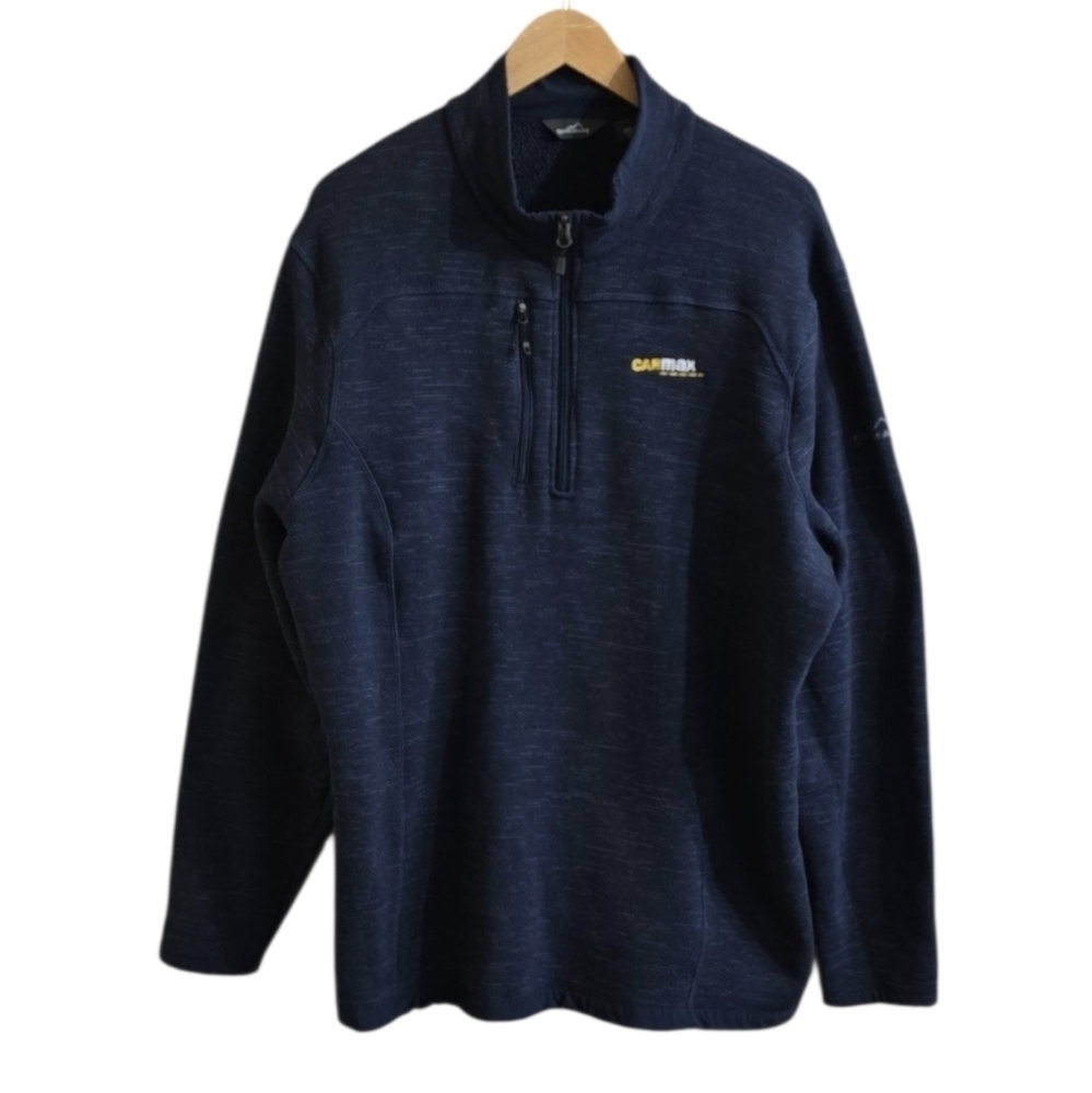 Carmax Eddie Bauer Men's Quarter Zip Fleece Lined Work Sweater. Size 3XL